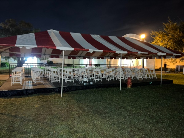 chambless 16x36x12 under tent guard rails